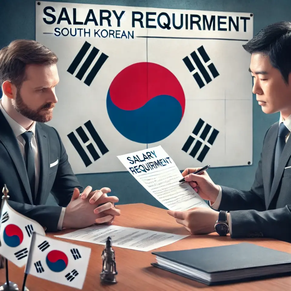E-7 visa salary requirements
