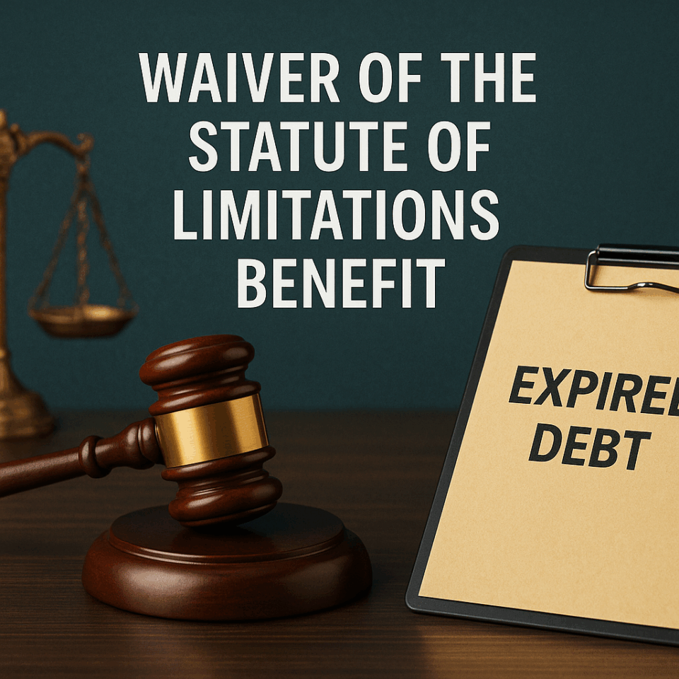 Waiver of the Statute of Limitations